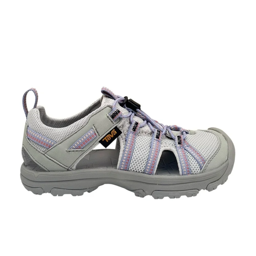 Teva Manatee Youth Girls Sport Sandals Size 1 Gray‎ Lavender Closed Toe Shoes